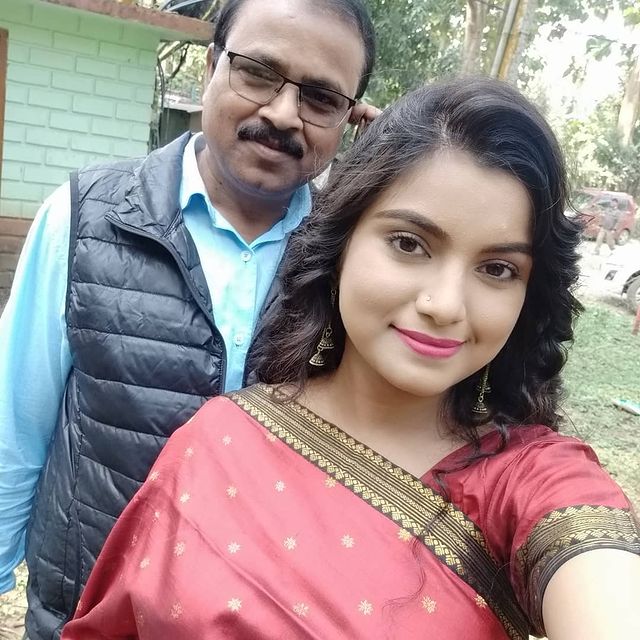 Nahid Afrin with her father