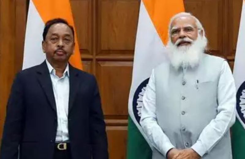Narayan Rane with Prime Minister Narendra Modi