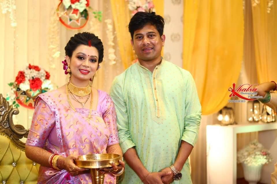 Neel Akash with his wife Nancy Phukan