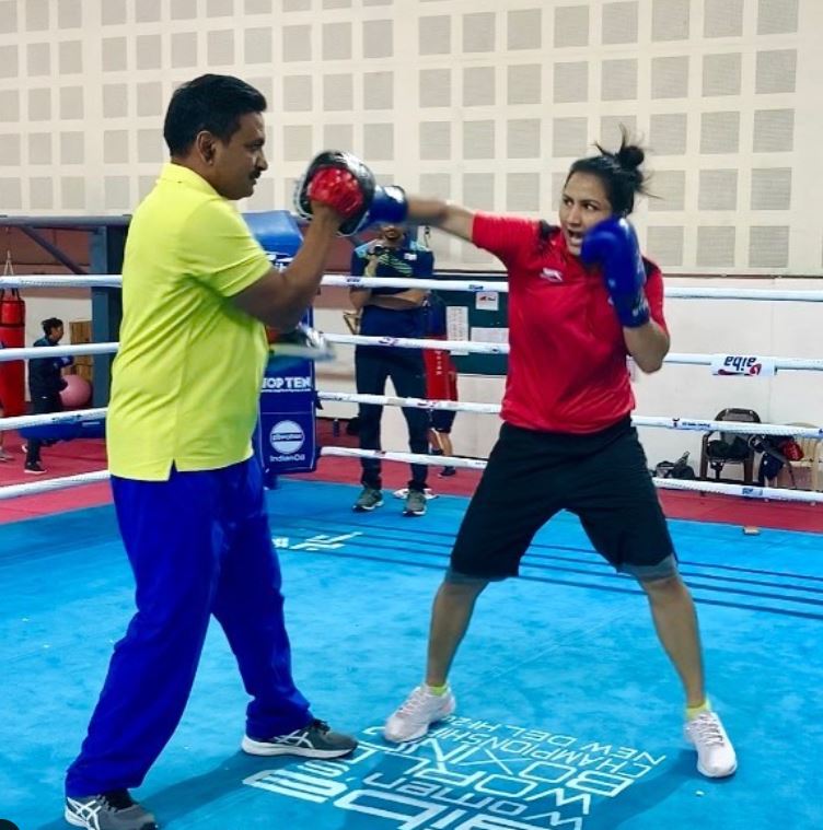 Pooja Rani during her practise session