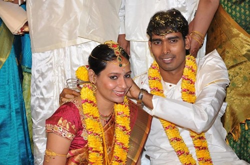 Sharath Kumar with his wife, Sripoorni SK