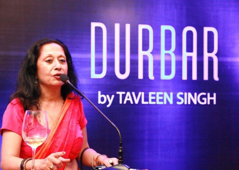 Tavleen Singh speaking on the launch of her book, Durbar