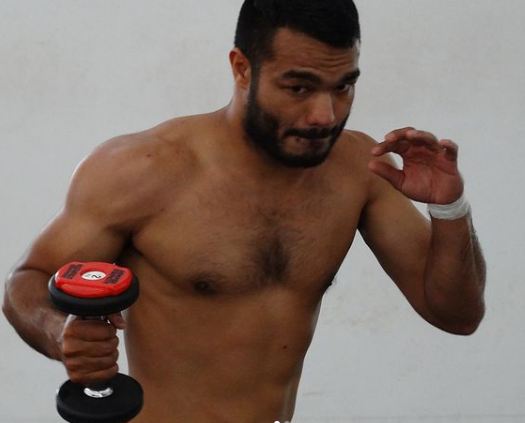 Vikas Krishan Yadav during his workout session