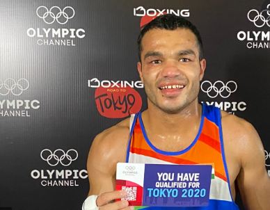 Vikas Krishan Yadav with the ticket to 2020 Tokyo Olympics