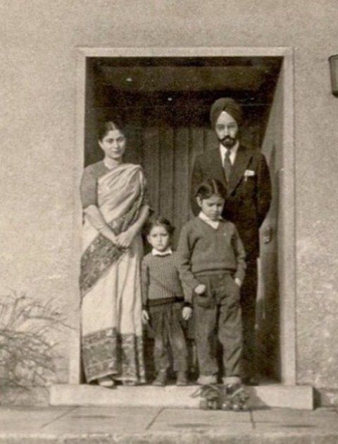 An old picture Hardeep Singh Puri with his family