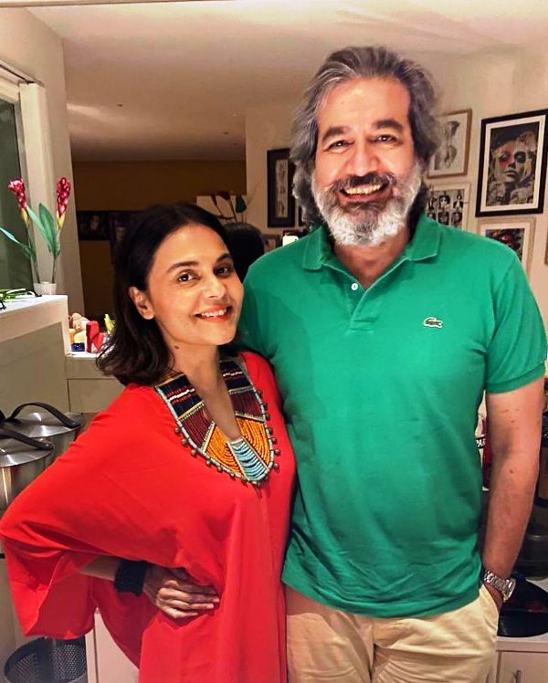 Asmita Marwa with her husband