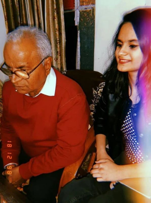 Avani with her grandfather