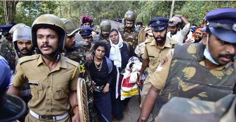 Bindu Ammini and Kanakadurga in police protection