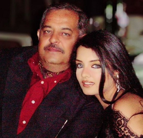 Celina Jaitly with her father