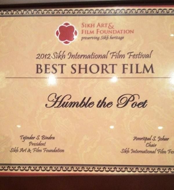 Documentry on Humble The Poet wins Best Short Film in 2012