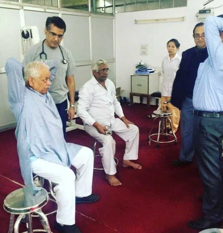 Dr. Hemant Kalra during a Pulmonary Rehabitation Program in Delhi