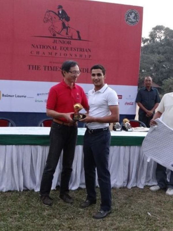 Fouaad Mirza being honored at the Junior National Equestrian Chanpionship 2014