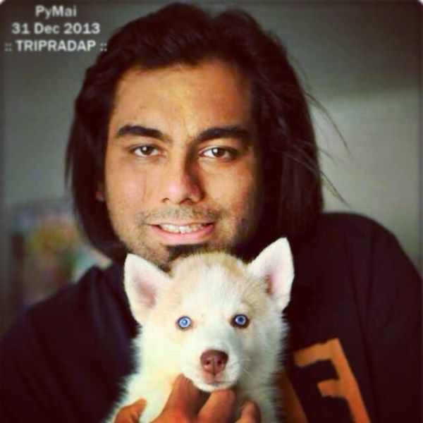 Gaggan Anand with his pet Ms Pimai