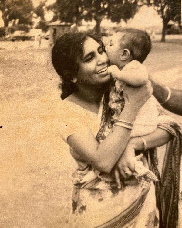 Gaggan with his mother in his childhood
