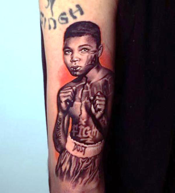 Humble the Poet's Muhammed Ali tattoo