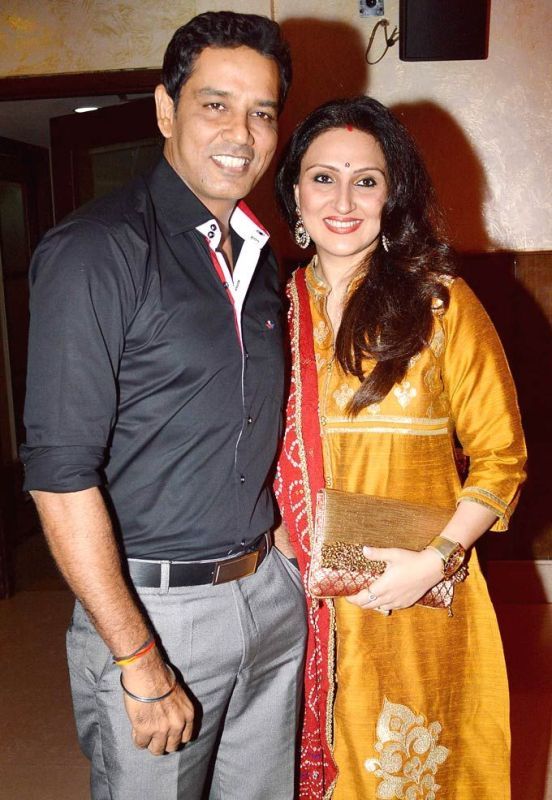 Juhi Babbar with her husband