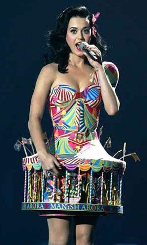 Katy Perry donning Manish Arora