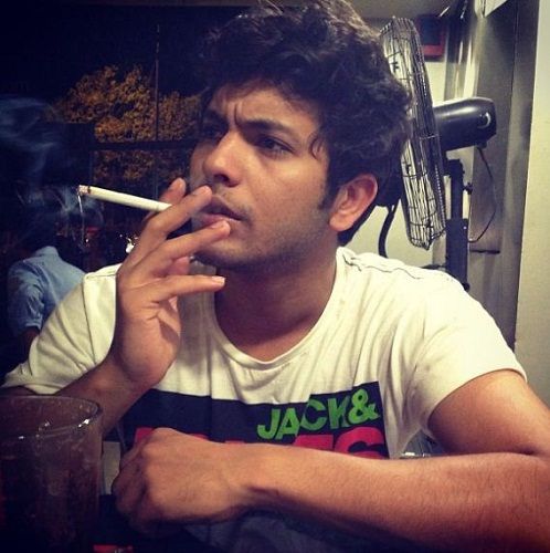 Nishant Bhat while smoking