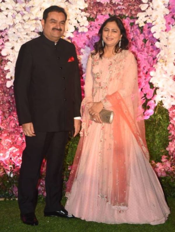 Priti Adani with her husband Gautam Adani