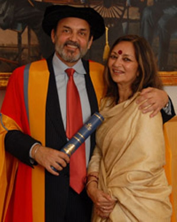 Radhika Roy with her husband