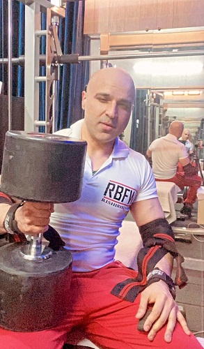 Rishi Bhel at the gym