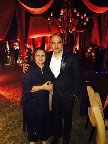 Rishi Bhel with his mother