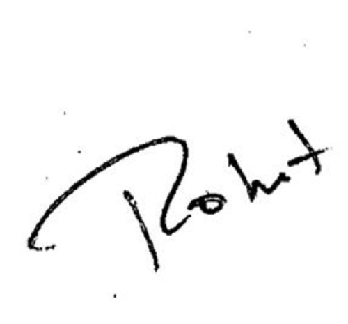 Rohit Mehta's signature