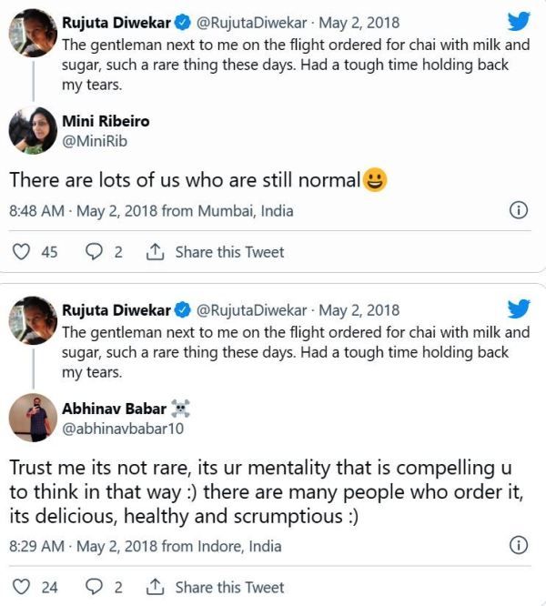 Rujuta Diwekar trolled for her tweet on tea