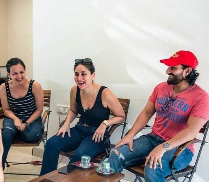 Rujuta Diwekar with her clients Kareena Kapoor Khan and Saif Ali Khan