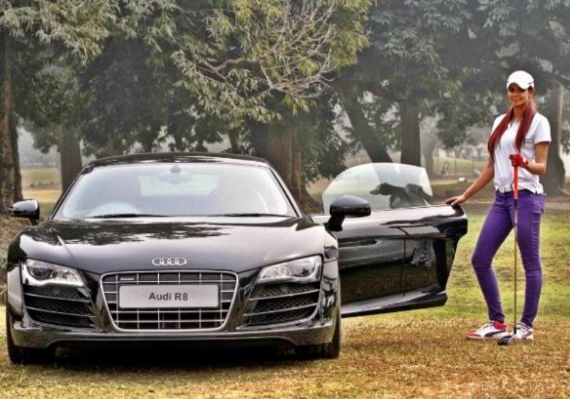 Sharmila Nicollet with her Audi