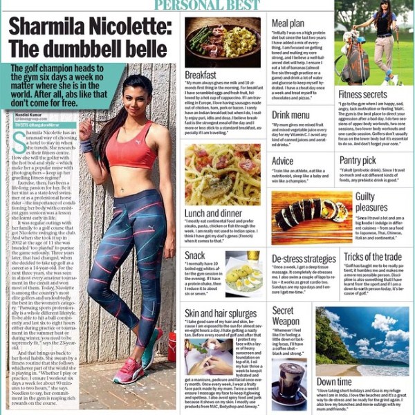 Sharmila Nicollet`s diet plan