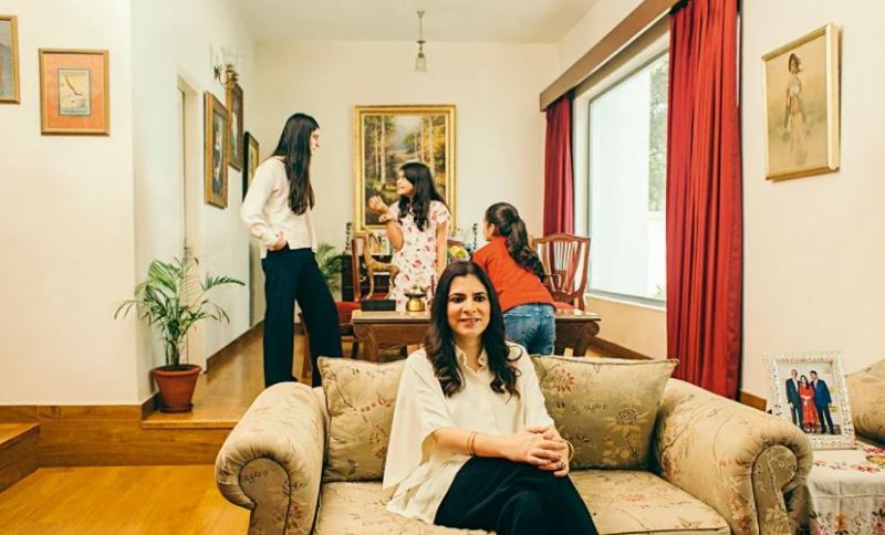 Sonia Singh with her three daughters