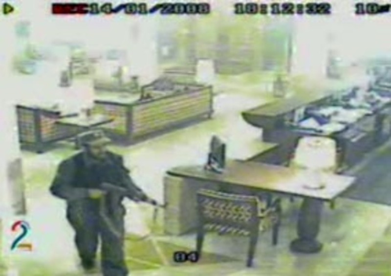 A CCTV footage of Serena Hotel attack on 14 January 2008