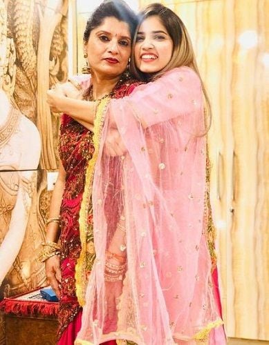 Ashima Chaudhary with her mother