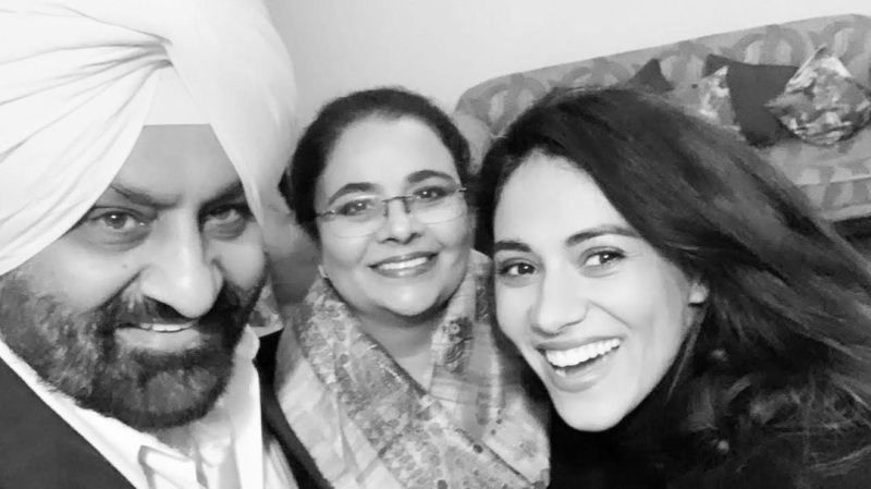 Gurleen with her father and mother