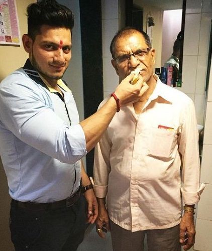 Manoj Patil with his father