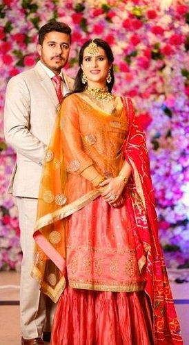 Namanveer Singh Brar and his wife at their wedding