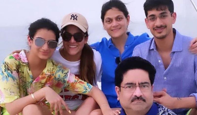 Neerja Birla with her husband, daughters, and son