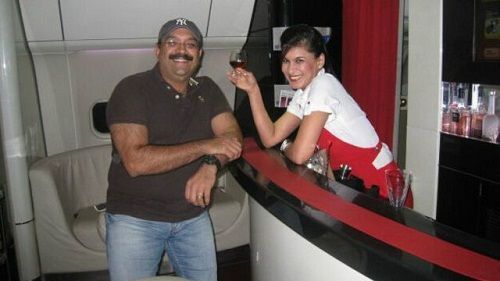 Neetu Shukla sipping alcohol at Kingfisher Airlines