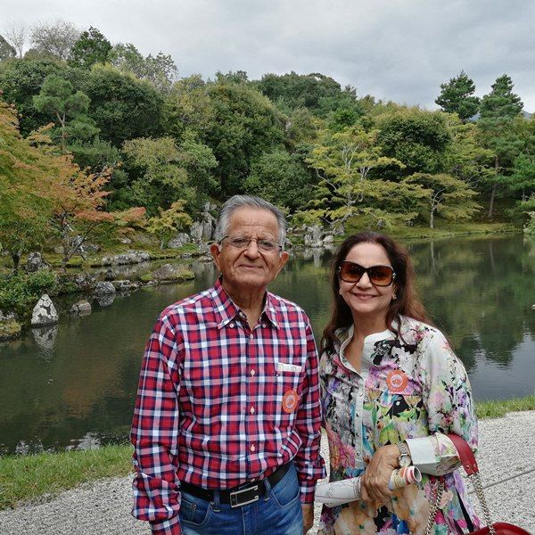 Nita Mehta with her husband