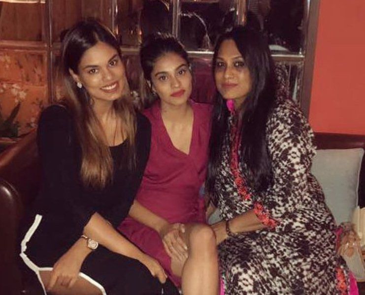 Noyonita Jodh with her mother and sister