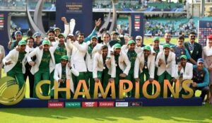 Pakistan Team after winning the Champions Trophy 2017