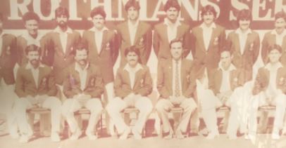 Pakistani team before the tour of New Zealand in 1985