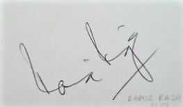Ramiz Raja's signature