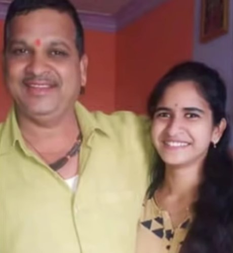 Shivleela Patil with her father, Balasaheb Patil