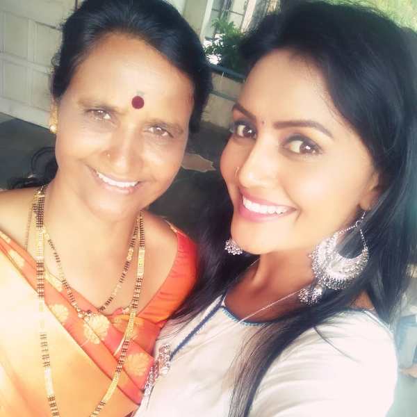 Sonali Patil with her mother