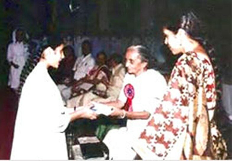 Usha Mehta as a Chief Guest at an event