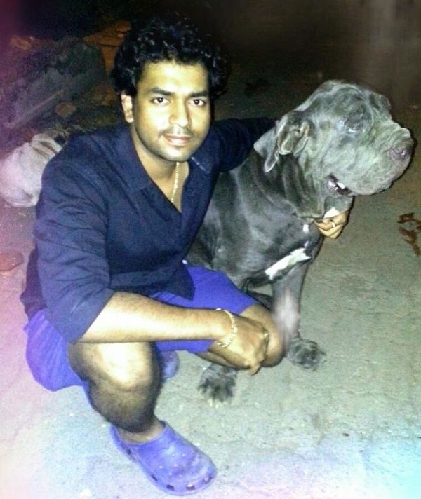 Utkarsh Shinde with his dog Jazz