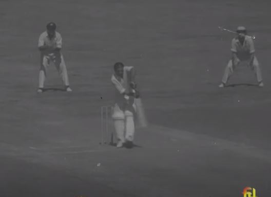 Vinoo Mankad batting as a opening batsman against Australia in their homeland