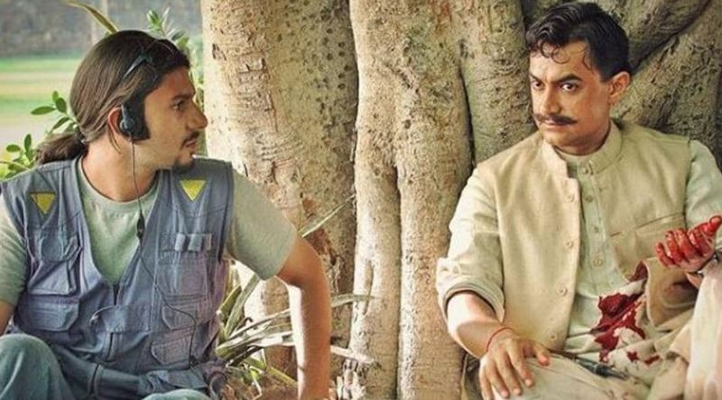 Aamir Khan (right) as Azad in a still from the movie Rang De Basanti
